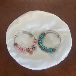 Adjustable Charm Bangle Bracelet Bundle