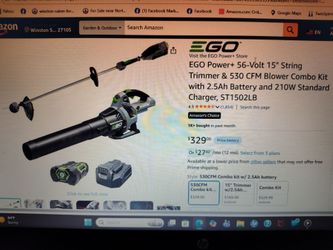Ego 56 volt string trimmer and blower