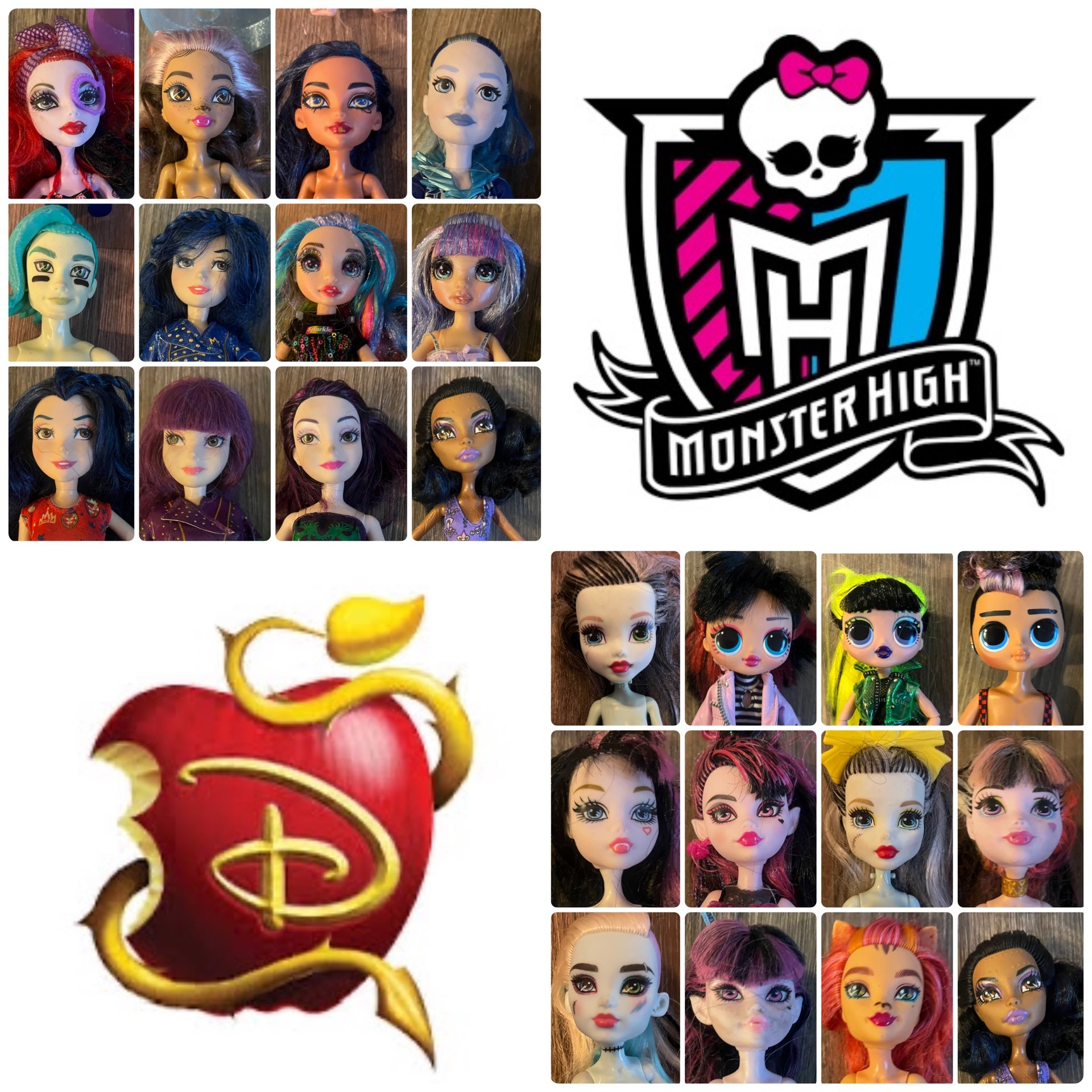 Dolls Monster High , Disney Decent, LOL And Other Dios And Accessories