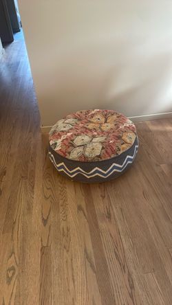 World market wool poof