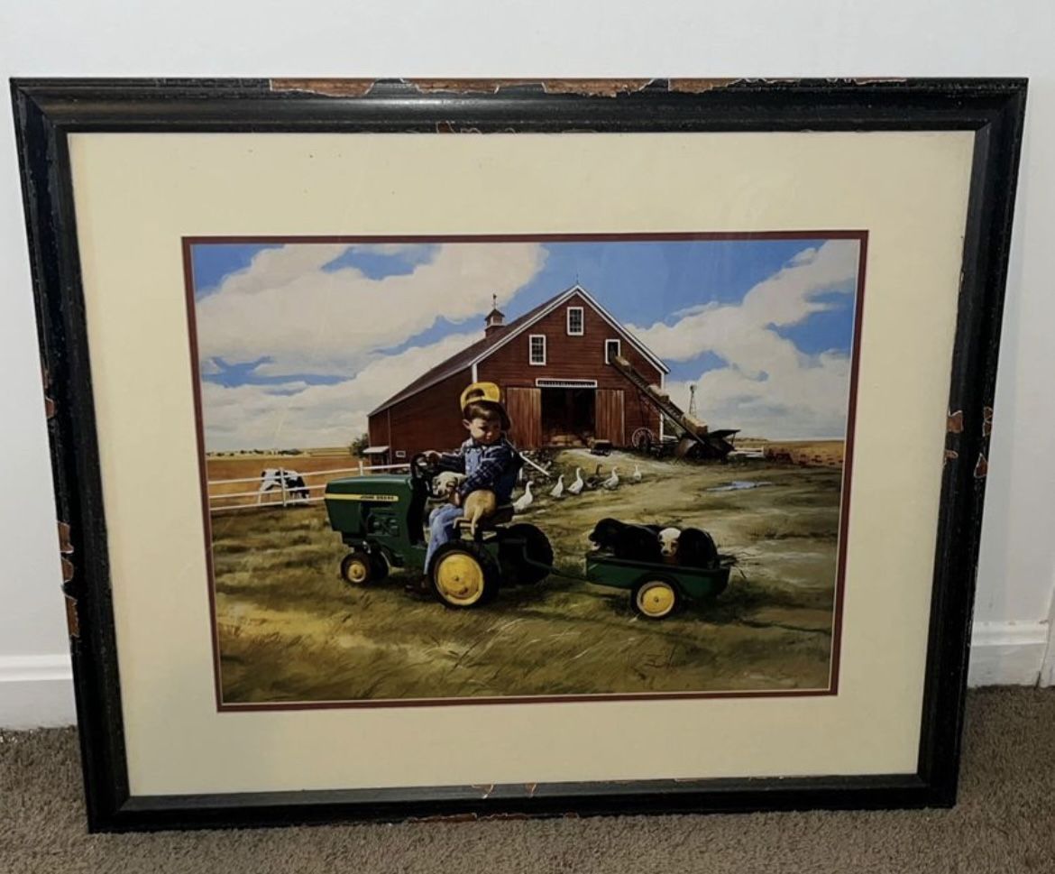 Zolan 26” x 30” picture - Tractor Ride