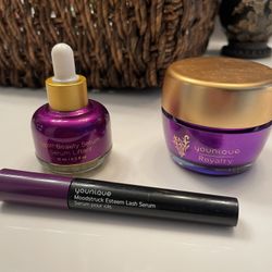 Younique Night Cream, Face Serum And Lash Serum-used Once