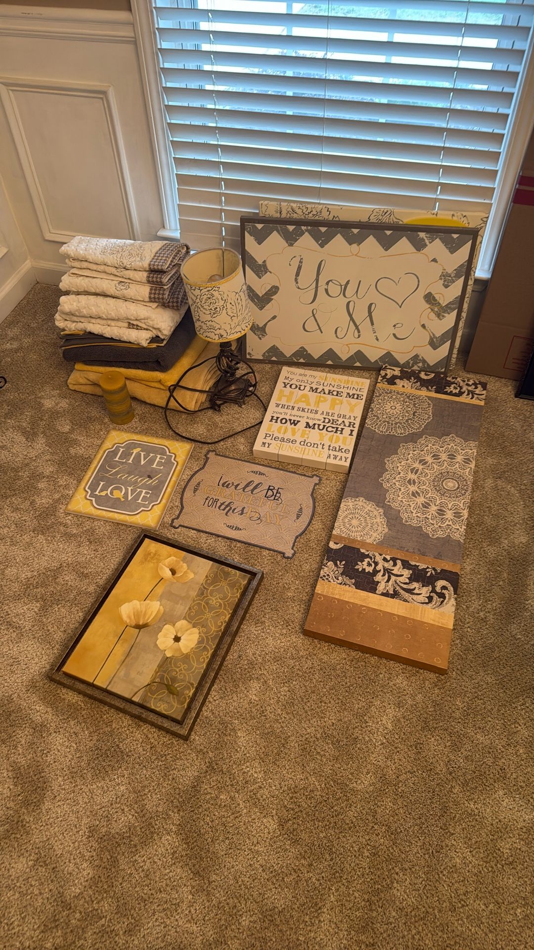Yellow and gray Decor