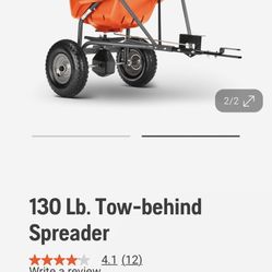 Husqvarna Spreader 130lb For Tractor Fertilzer Sand Etc