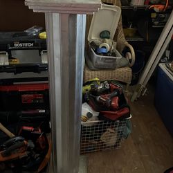 Tall pedestal painted silver