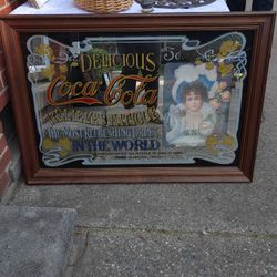 Antique Large Coca-Cola Mirror
