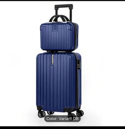 ,Dark Blue 2pcs Lightweight Luggage Set