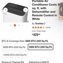 Toshiba Portable Air Conditioner