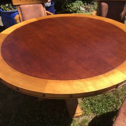 Solid Wood Table w// 4 Chairs