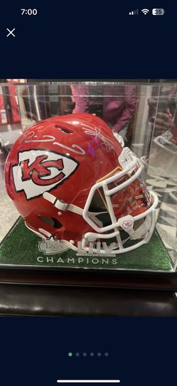 Patrick Mahomes Travis Kelce Dual Signed Helmet