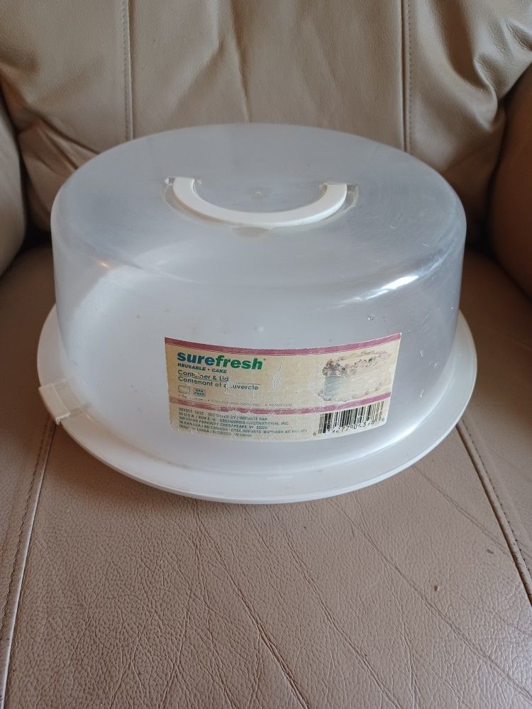 SURE FRESH PLASTIC CAKE CONTAINER LID 12×4.75 INCH PERFECT CONDITION ONLY PICK UP