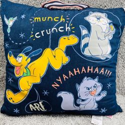 Disney Parks Blue Sidekick Pals Print Throw Pillow 22" x 24"