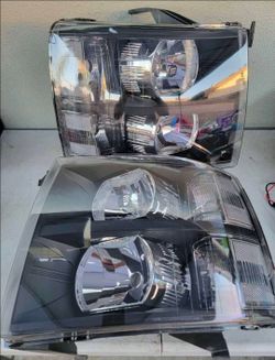07-13 Chevrolet Silverado Headlights Luces Micas Calaveras Faros Faroles Focos Headlamps Chevy