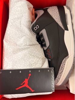 Black Cement Jordan 3s Size 12