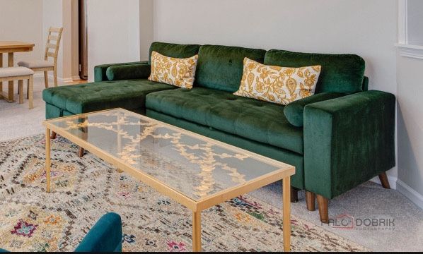 Green Velvet Sleeper Sofa-Like New Pull-Out Bed | Bed Bath & Beyond | Pickup Only