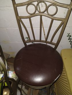 Wrought iron bar chairs 2