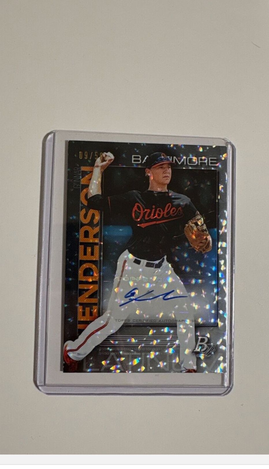 Gunnar Henderson Bowman 2020 RC Auto Platinum Ice 09/50