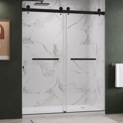 $475 Glass Shower Door. Double Sliding, Barn door Style Shower Door. 