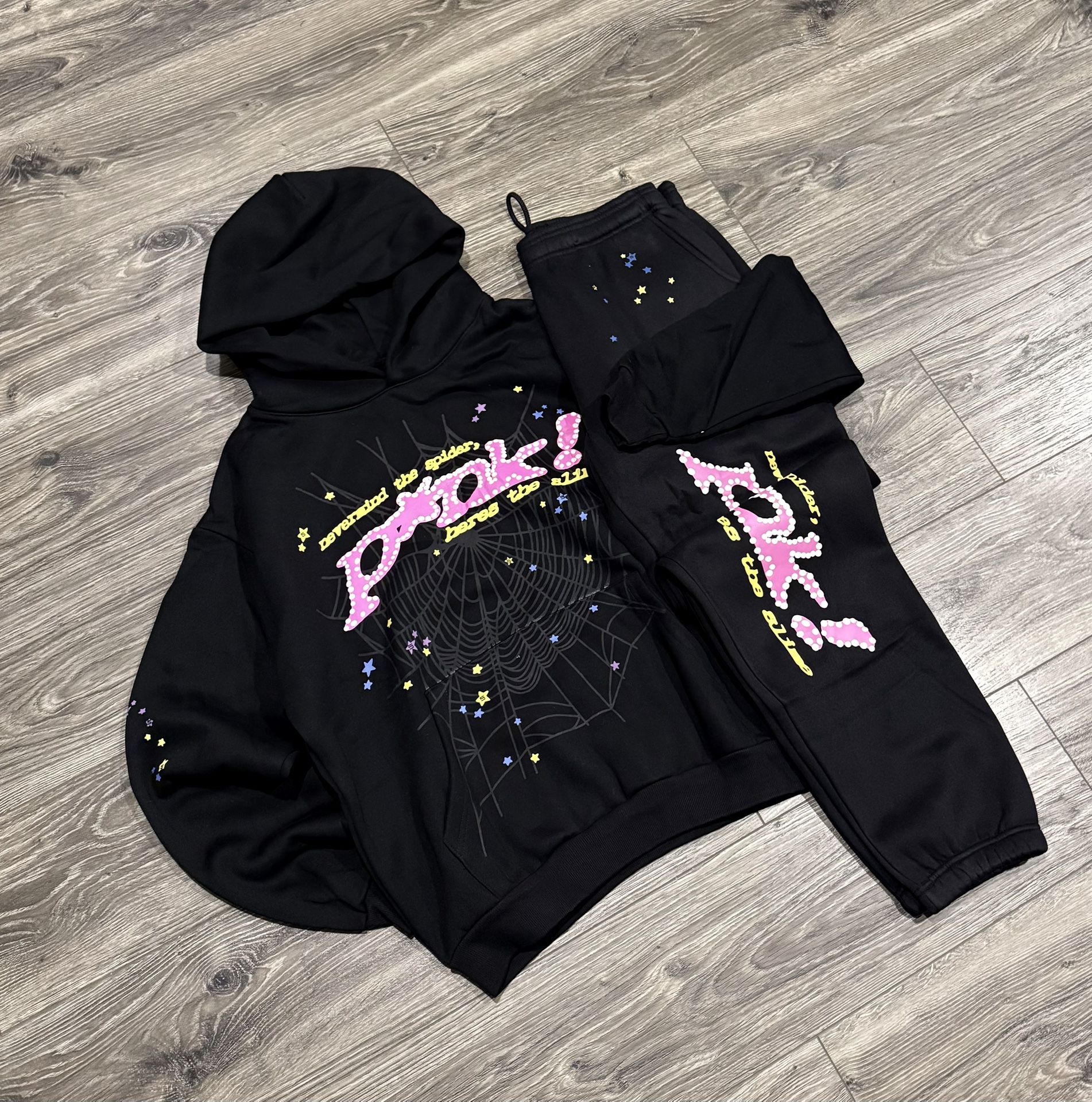 Black “PINK” Spider Set
