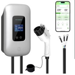 New sealed in box Level 2 EV Charger 48 Amp Smart Display RFID Card Outdoor/Indoor Hardwired EVSE