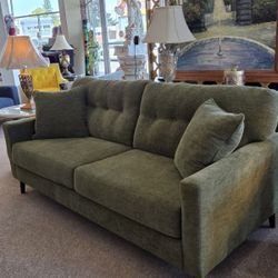 Mid-Century Modern Green Sofa New