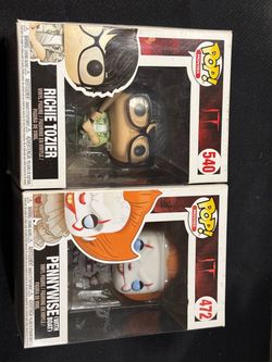 Funko Pop IT Richie Tozier #540 and Pennywise with Boat #472