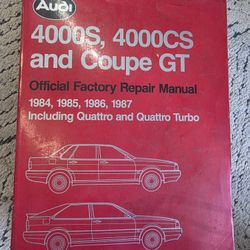 Audi 4000, 4000CS And Coupe Official Factory Repair Manual 