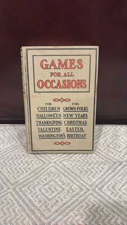 Games for All Occasions Antique Hardcover Book