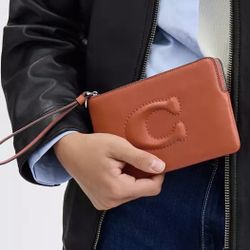 Coach Large Corner Zip Wristlet 