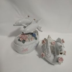 Set Of Two Porcelain Secret Keepers