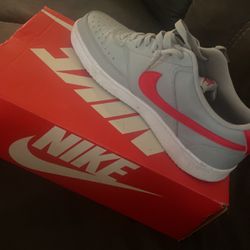 Nike Wolf Grey University Red And White 