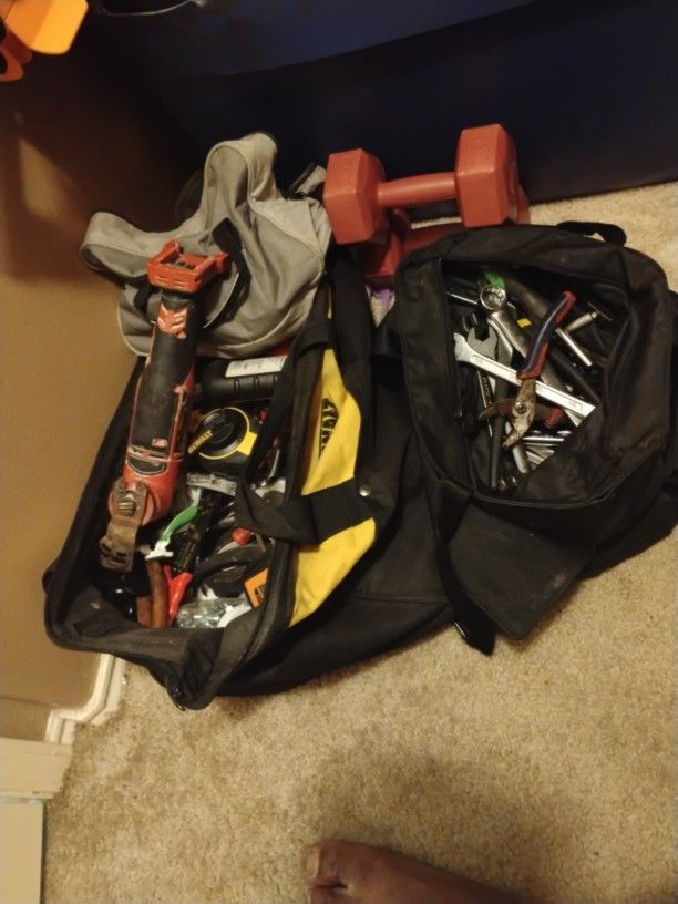 3 Tool Bags With Tools