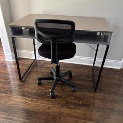 Desk And Rolling Chair For Sale
