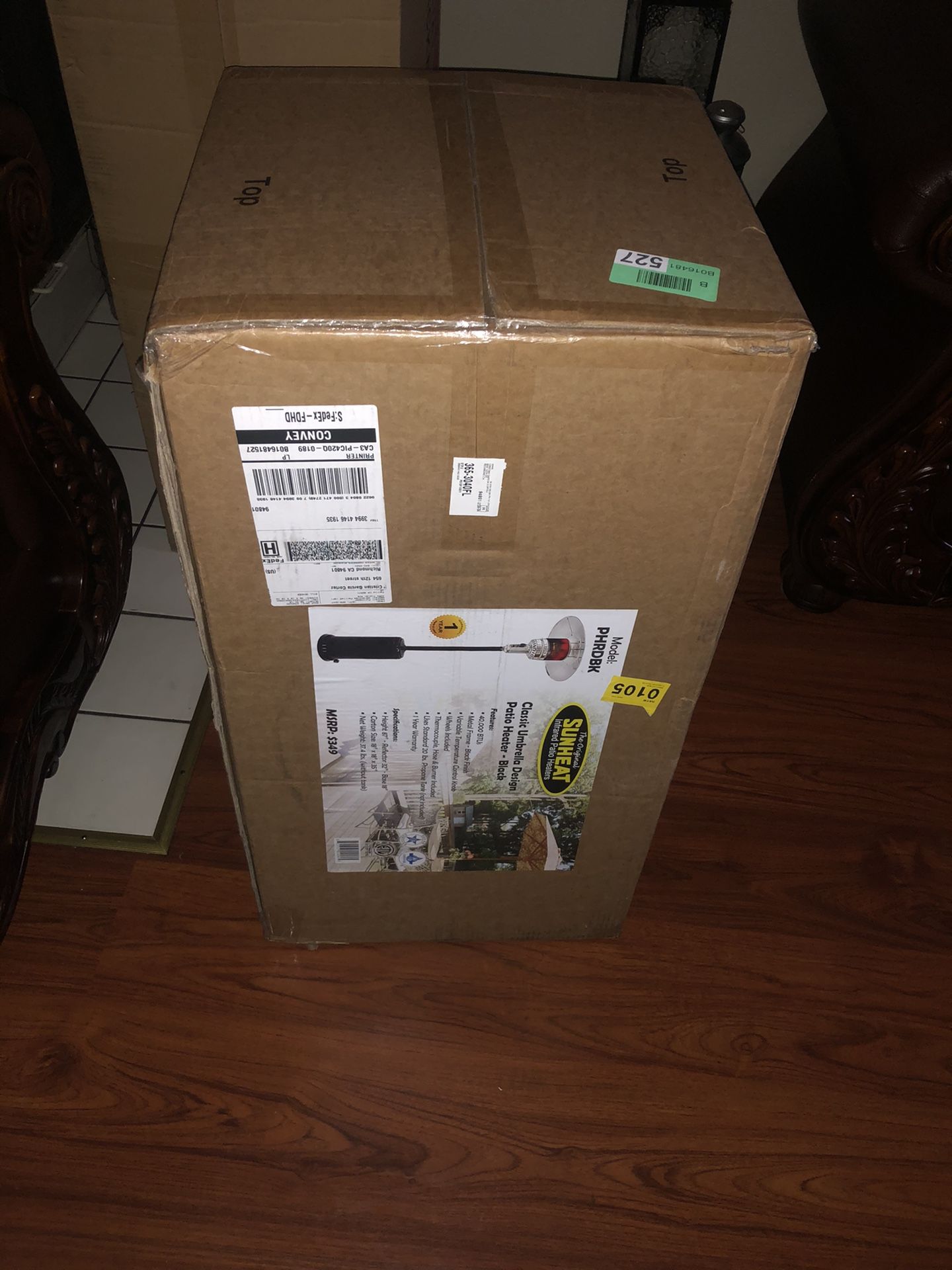 41,000 BTU Propane Patio Heater Home & Garden