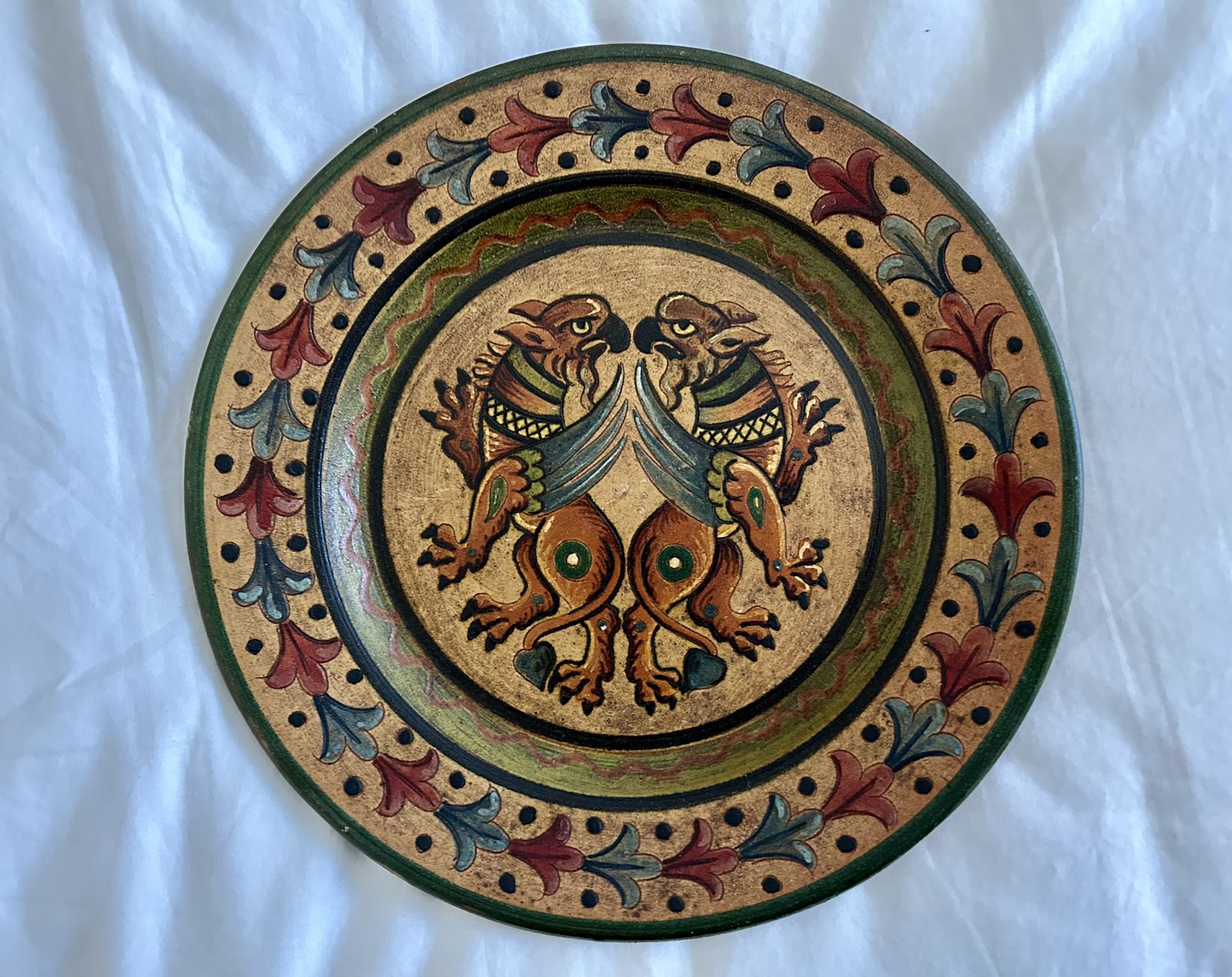 Mid century Italian terracotta dish by Montopoli Etruria