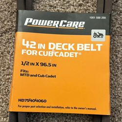 PowerCare HD((contact info removed)0)MTD/Cub Cadet 42" Deck Belt | Fits Many Mowers | Durable
