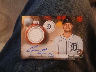 Jace Jung rookie patch auto 03/50 2025 Topps holiday 