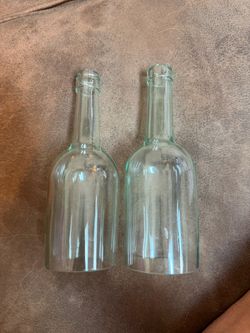 2 cut bottles for crafts
