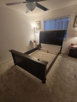 New Ashley Queen Sled Bed Frame & Mattress