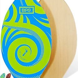 30" BPS New Zealand ‘Koru’ Skimboard with Colored EVA Grip Pad and High Gloss Clear Coat Wooden Skim Boards for Kids and Adults 