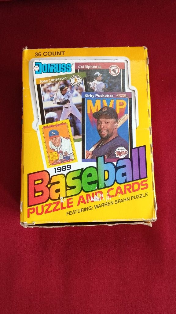 1989 unopened 36 count Donruss baseball cards wax box. See our other great vintage Sports jewelry furniture antique art Estate Sale Collectibles now p