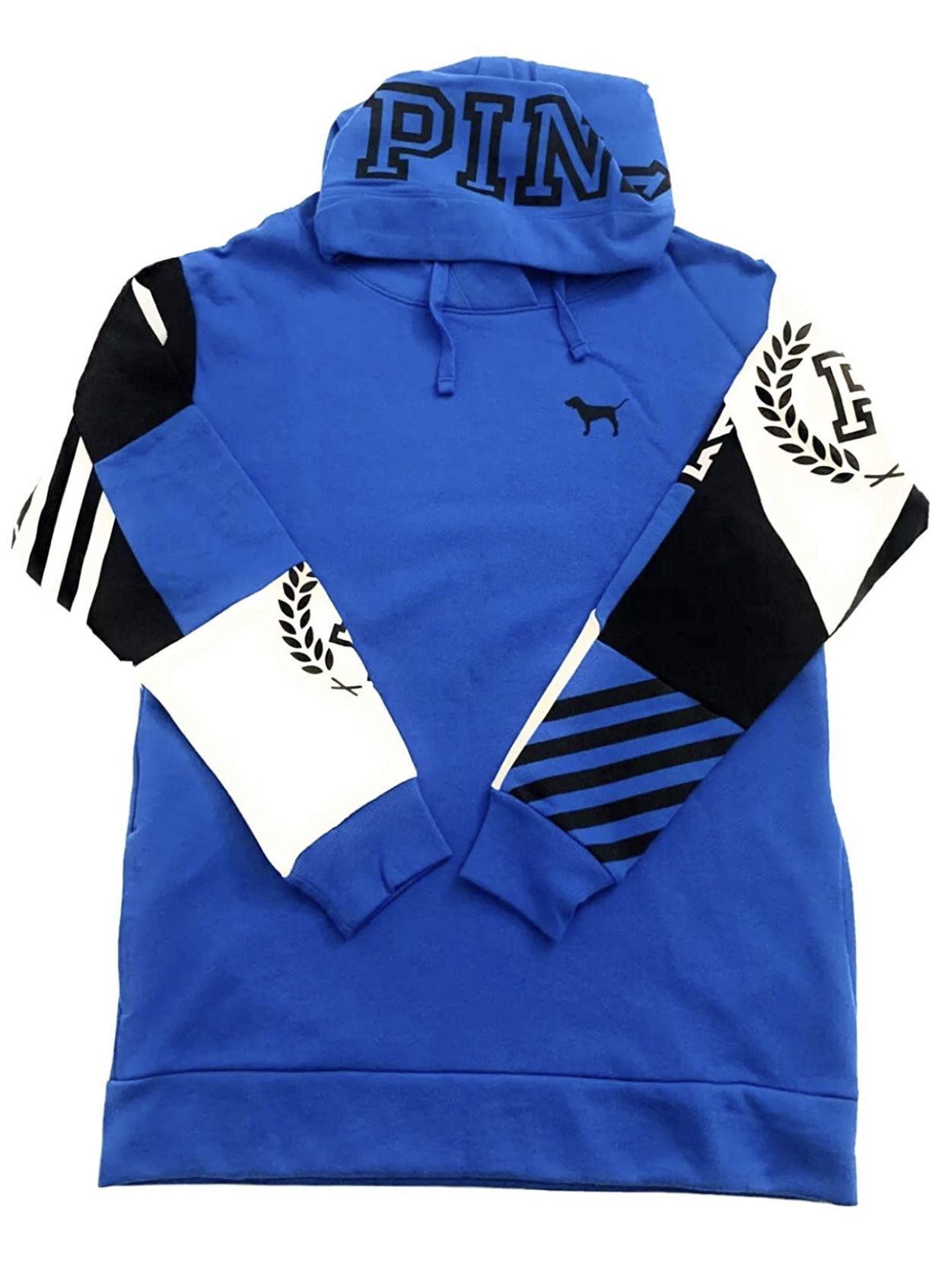 New PINK victoria secret Campus Hoodie Crossover Tunic Sweatshirt Blue XSmall