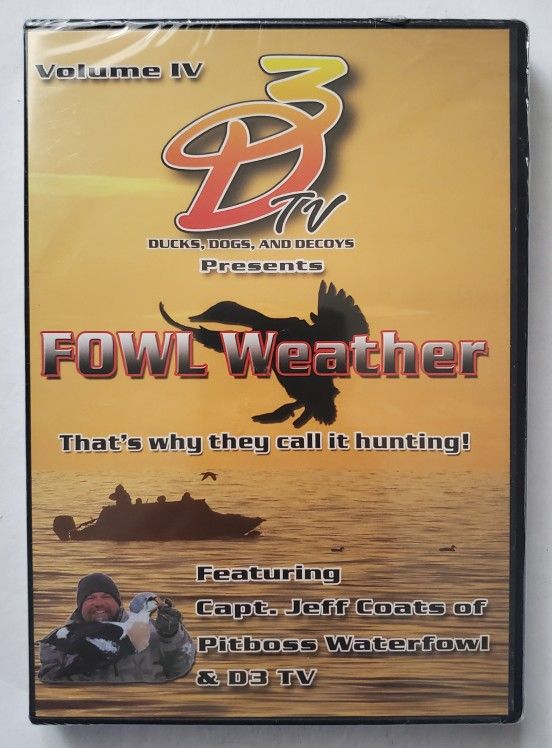 Ducks, Dogs and Decoys Fowl Weather
Capt. Jeff CoatsĀ Pillows Waterfowl D3 TV Waterfowling DVD