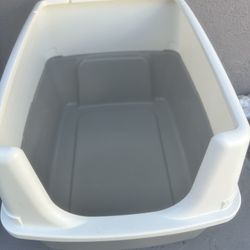 Amazon Basics Tall Open Top Cat Litter Box With High Sides 