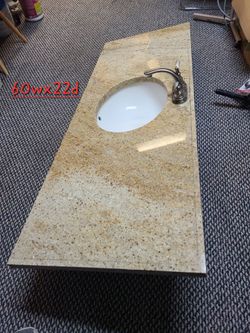 5ft granite bathroom countertop