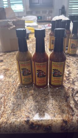 Award Winning Old Pueblo Poblano Hot Sauce 3-Bottle Set