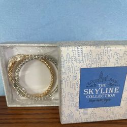 The Skyline Collection Gold and Silver Bracelet Set 