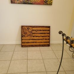 WOOD FLAG - FINISH OR USE AS IS - ONLY $25