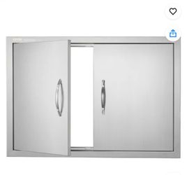 VEVOR BBQ Access Door, 30W × 21H Inch Double Outdoor Kitchen Door, Stainless