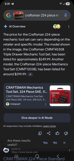 Craftsman Mechanic Set
